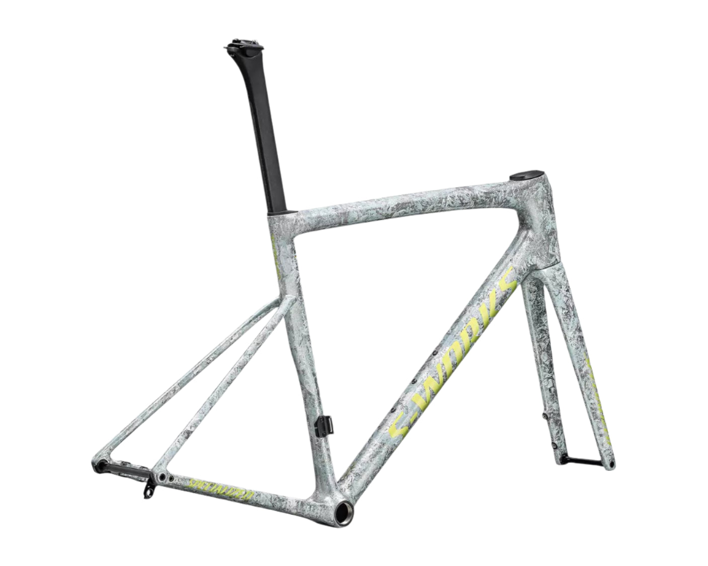 Specialized S-Works Tarmac SL8 Frameset Size 49 - Satin Liquid Silver / Multi-Color Dry Impasto / Gloss Team Yellow Tint