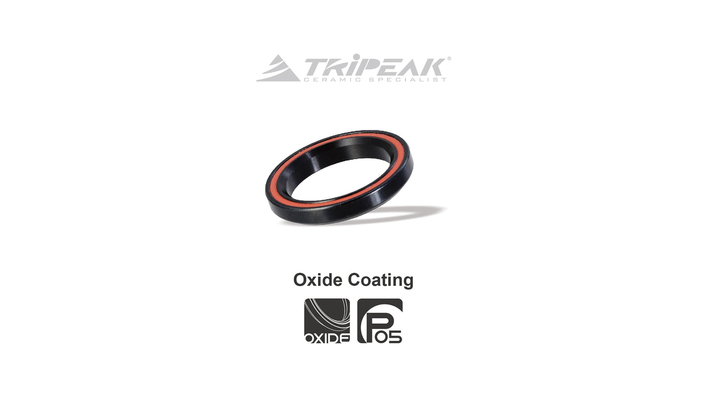 TriPeak Headset Bearing - Black Oxide Coating (OD:52xID:40xH:6.5 xA:36°/45°)