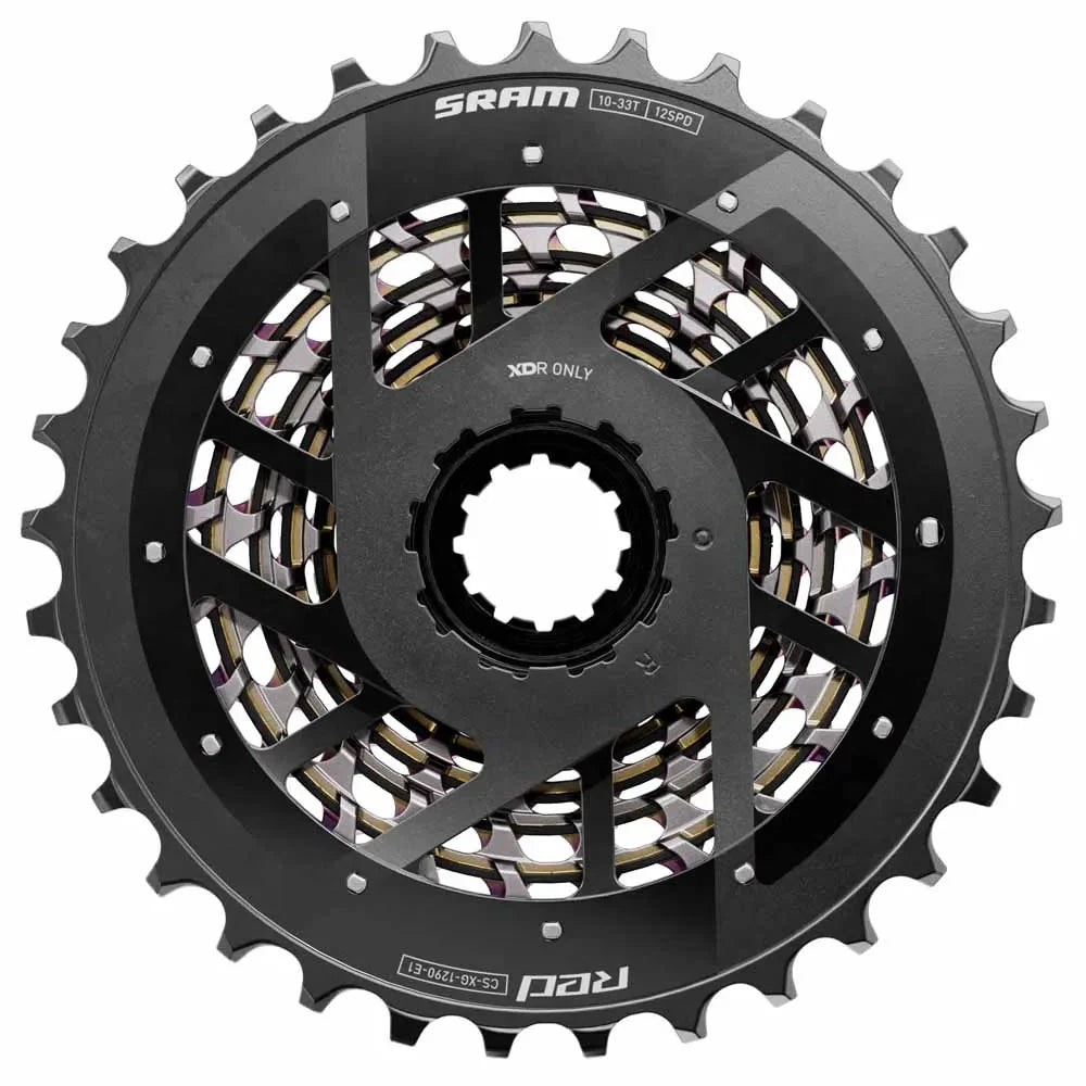 SRAM RED XG-1290 E1 eTap AXS Cassette Rainbow 12spd 10-33T AXS