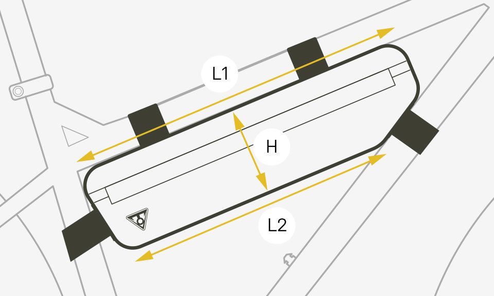 Topeak Midloader Frame Bag - Black / 3 Liter