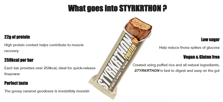 STYRKR "STYRKRTHON" BARPRO20 Caramel, Peanuts and Chocolate