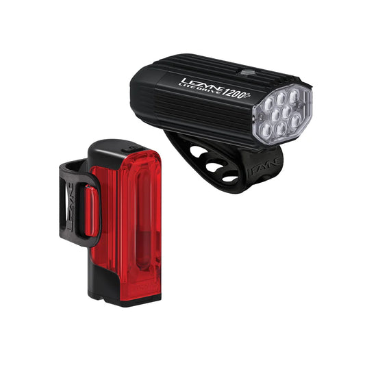 Lezyne Lite Drive 1200+ / Strip Drive Pro 400+ Pair Light Set