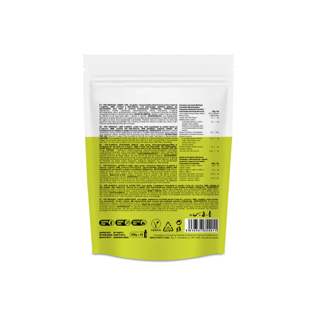226ERS PRE WORKOUT - LIME Caffeine 300g