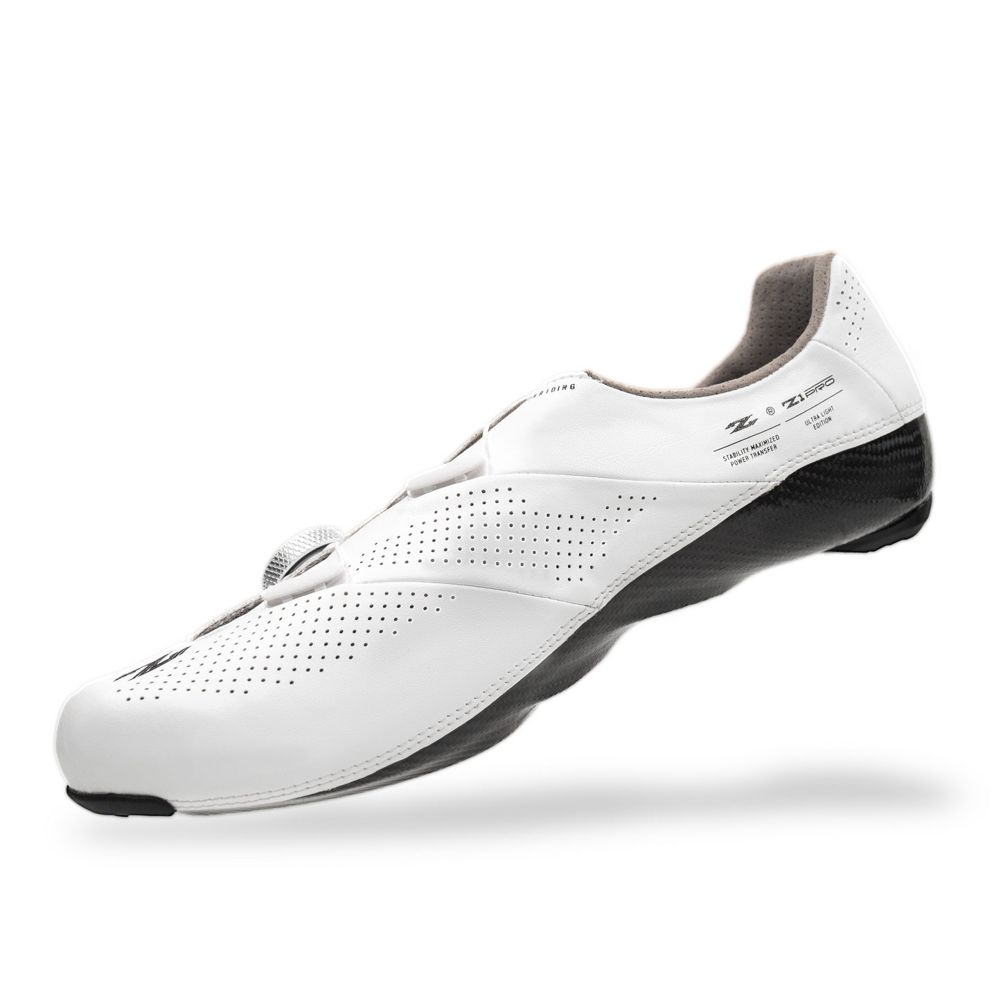 Zuatu Z1 PRO - White - Silver Dial - Cycling Shoe
