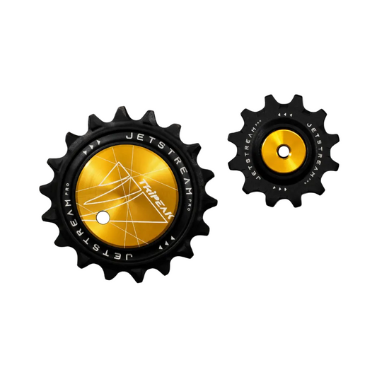 TriPeak Asymmetric Oversize Pulley Wheel - AERO - Shimano Dura Ace R92/Ultegra R81 - Sram Red/Force E1 - Gold