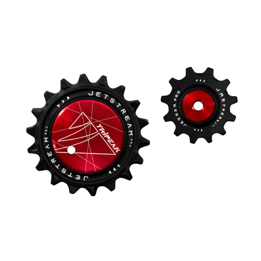 TriPeak Asymmetric Oversize Pulley Wheel - AERO - Shimano Dura Ace R92/Ultegra R81 - Sram Red/Force E1 - Red