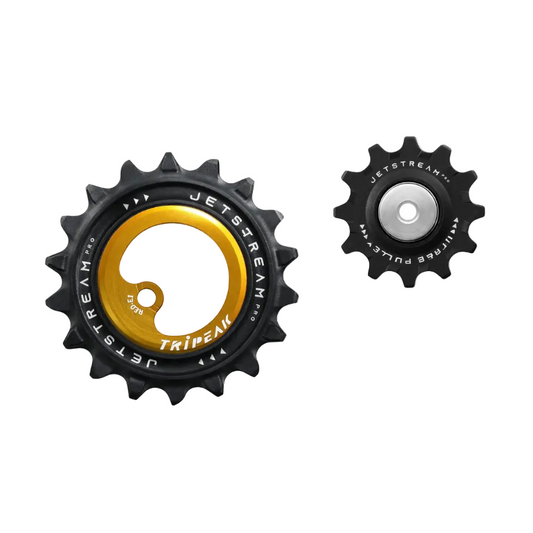 TriPeak Asymmetric Oversize Pulley Wheel - AXS Red/Force E1 - Gold