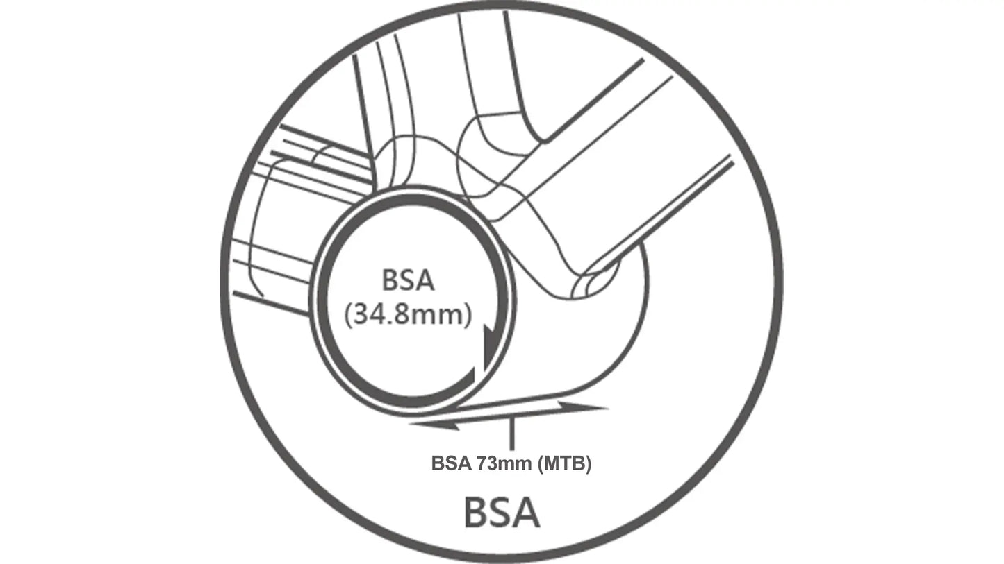 TriPeak BSA 73mm Shimano HTII Bottom Bracket MTB