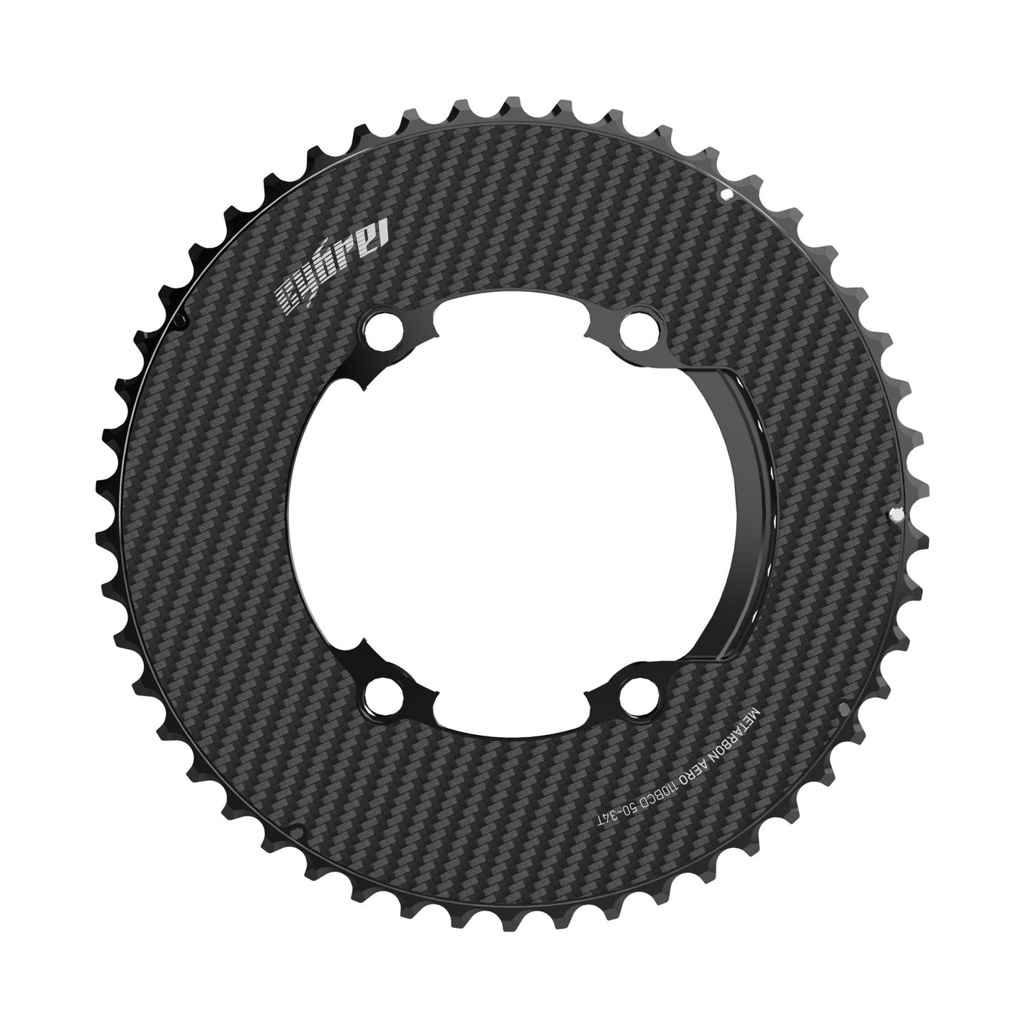 Cybrei Metarbon Aero Carbon Fiber Chainring BCD 110x4 - Outer - 54T (38)
