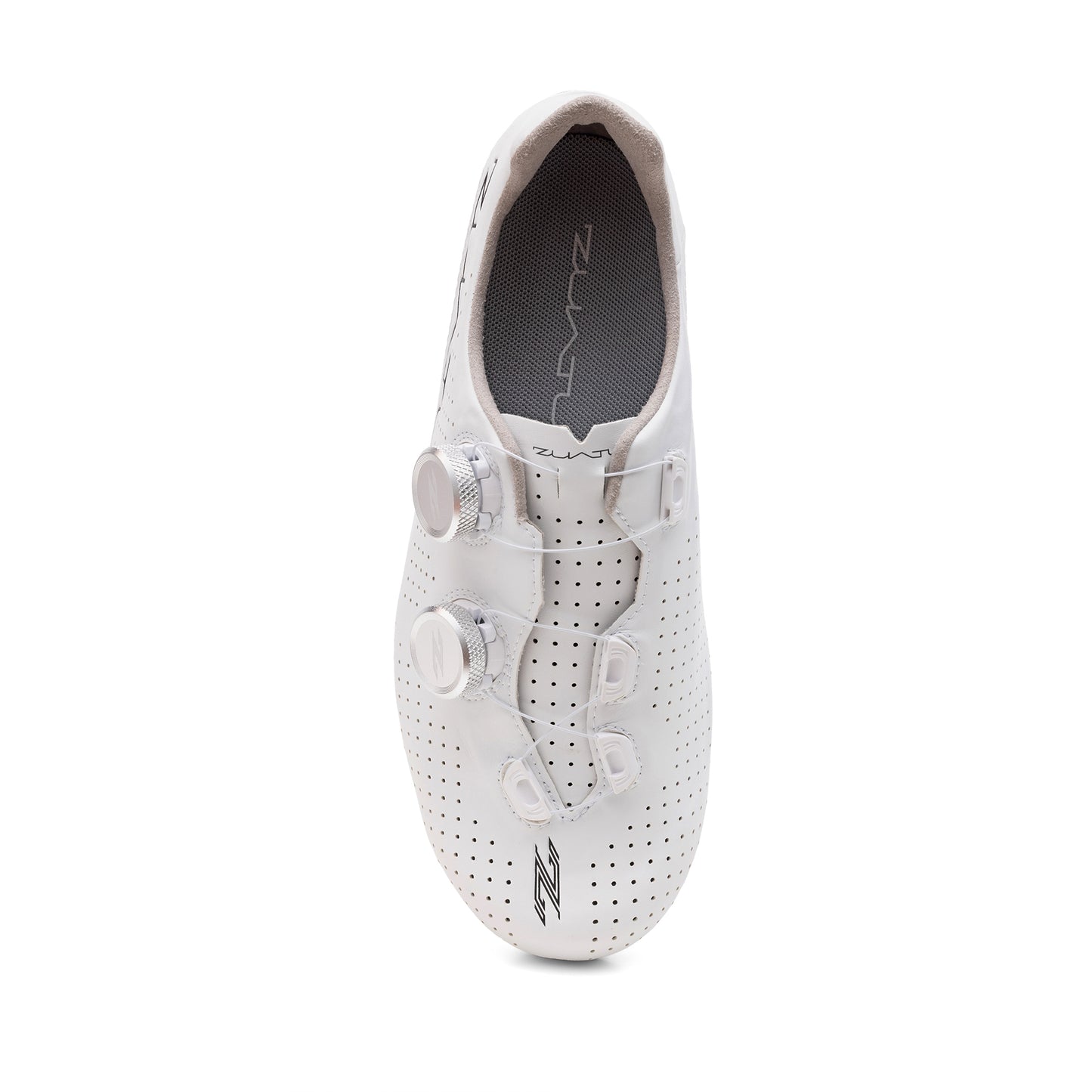 Zuatu Z001 PRO - White/White - Silver Dial - Cycling Shoe