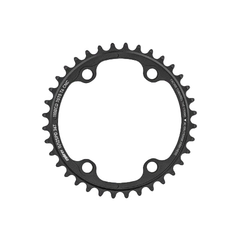Cybrei Aluminium Chainring BCD 110x4 - Inner - Black 38T