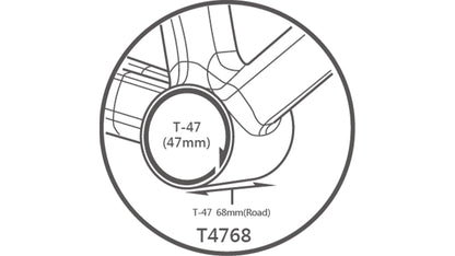 TriPeak Jetstream Pro Bottom Bracket T47 68mm Road Shimano/Sram DUB/Rotor 3D+