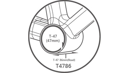 TriPeak Jetstream Pro Bottom Bracket T47 86mm Road Shimano/Sram DUB/Rotor 3D+