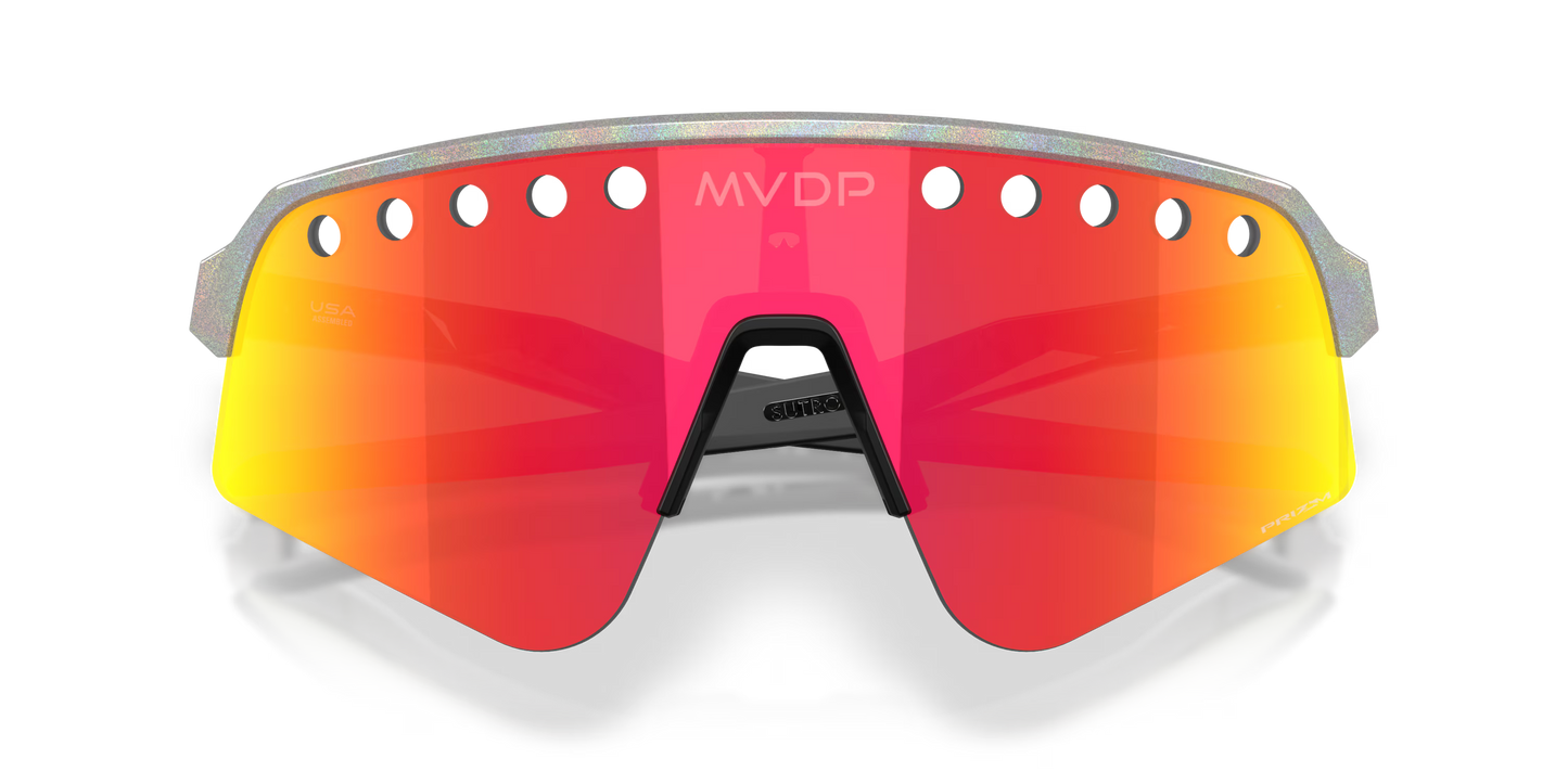 Oakley Sunglasses - Sutro Lite Sweep Space Dust - Prizm Ruby Vented Lenses - Mathieu Van Der Poel Signature