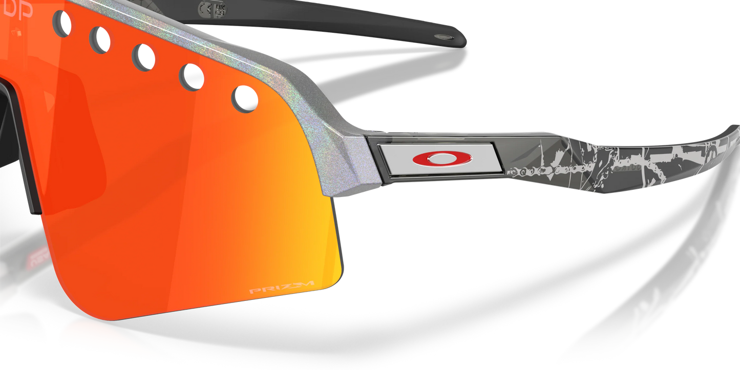 Oakley Sunglasses - Sutro Lite Sweep Space Dust - Prizm Ruby Vented Lenses - Mathieu Van Der Poel Signature