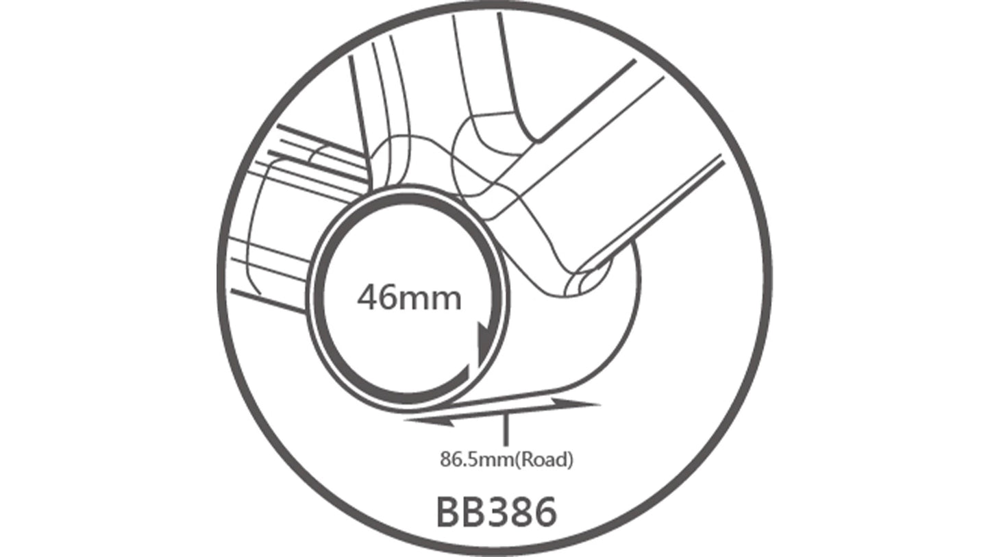 TriPeak PF BB386 86.5mm 3-in-1 Bottom Bracket Road