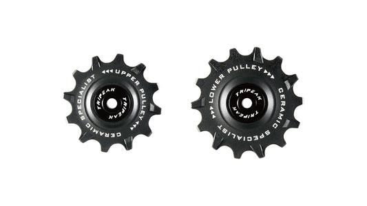 TriPeak Pulley Wheel 12/14T - Shimano 91xx/80xx/70xx Ceramic Bearings - Black