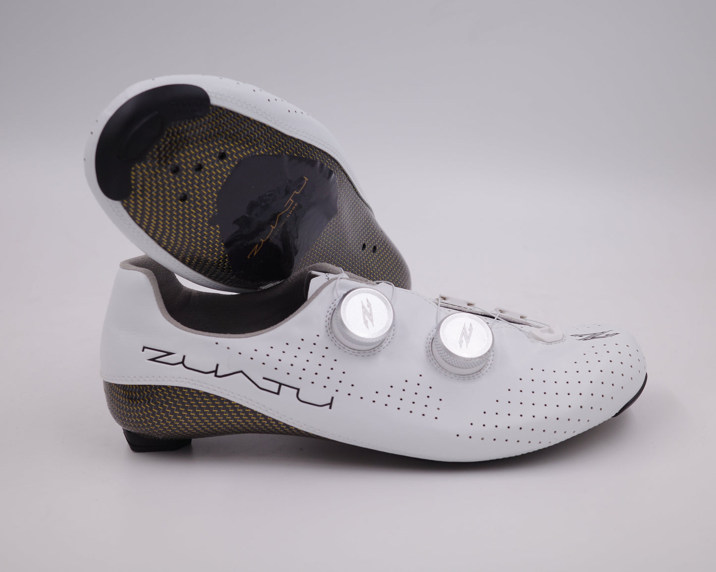Zuatu Z001 PRO - White/White - Silver Dial - Cycling Shoe