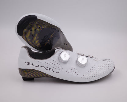 Zuatu Z001 PRO - White/White - Silver Dial - Cycling Shoe