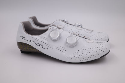 Zuatu Z001 PRO - White/White - Silver Dial - Cycling Shoe