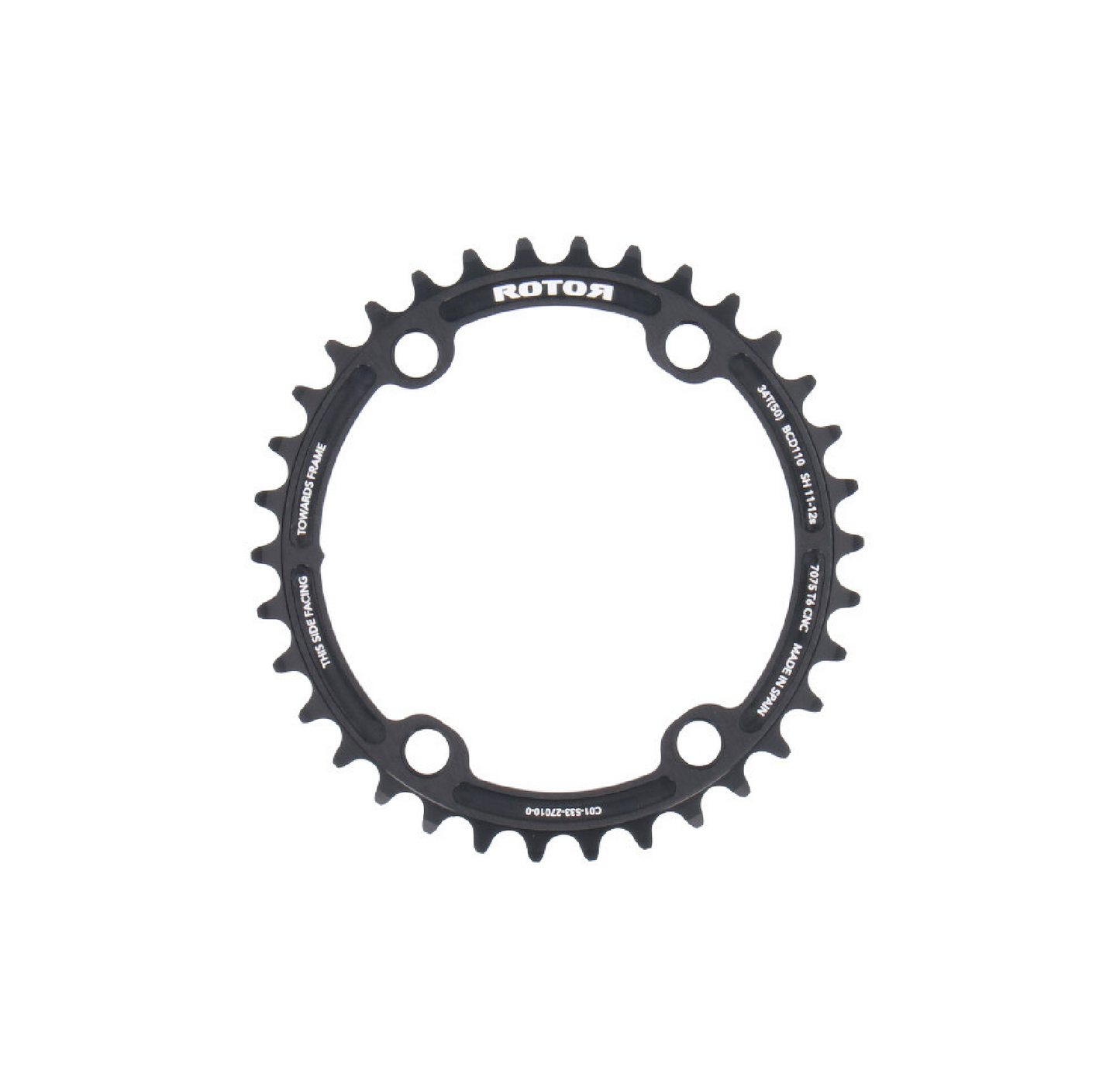 ROTOR Round Ring Inner Chainring BCD110x4 11/12s