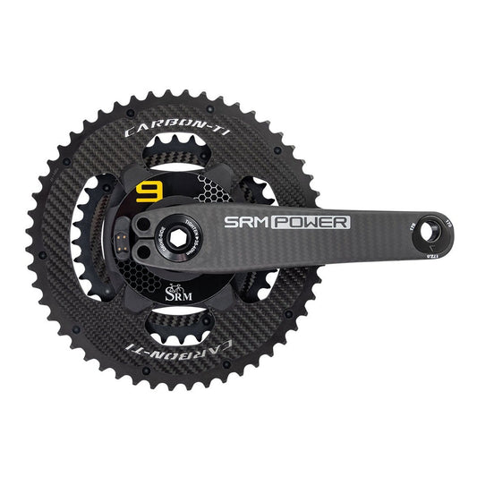 SRM Power meter - Origin - LOOK Carbon Cranks 165/167,5/170 - Road - Carbon Ti Chainrings 54/40 - DUB spindle White Decal