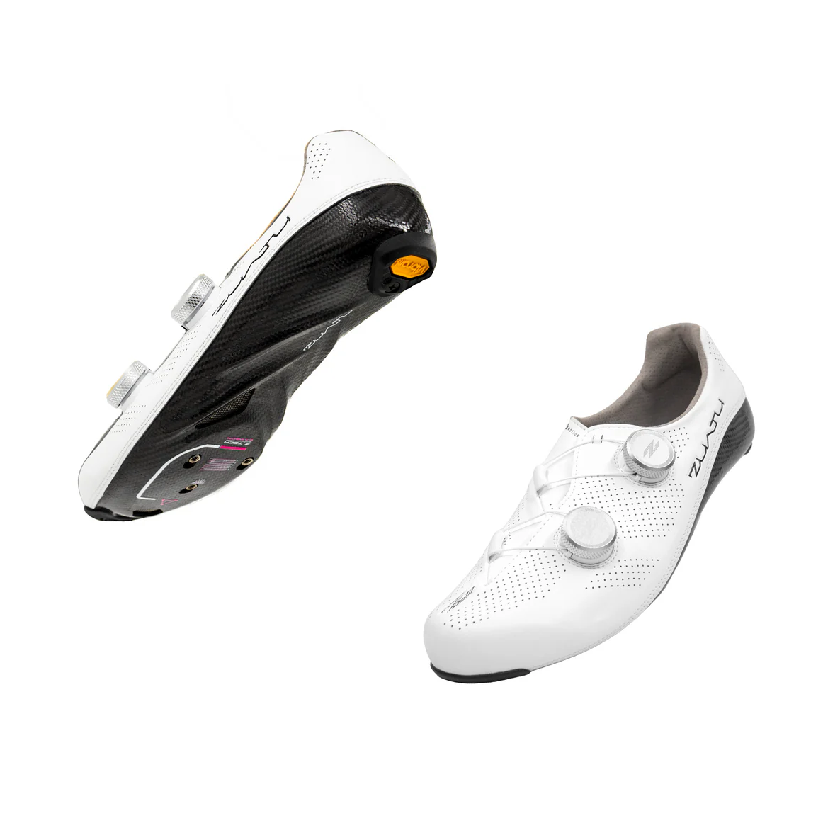 Zuatu Z1 PRO - White - Silver Dial - Cycling Shoe