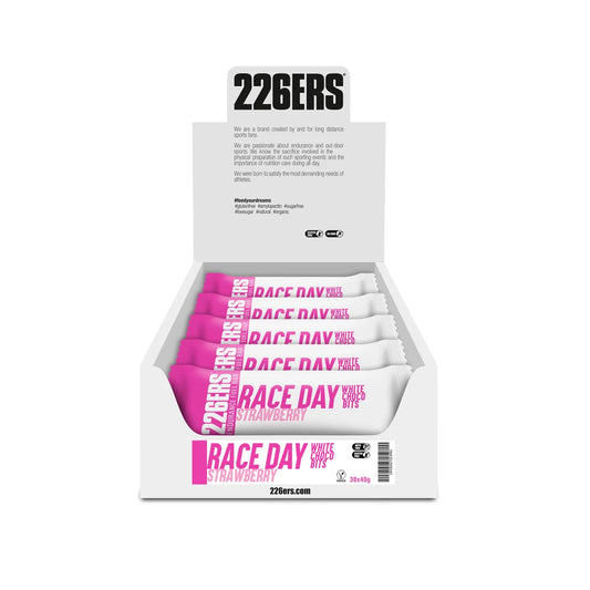 226ERS RACE DAY BAR CHOCO BITS - Energy Bar with Chocolate Chips 40g - Strawberry - BOX 30un