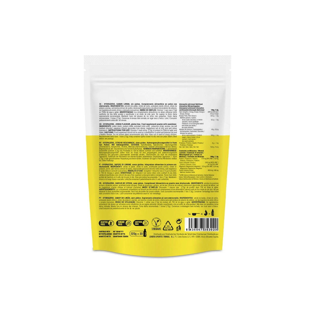 226ERS HYDRAZERO - Hypotonic Drink - 225g - Lemon