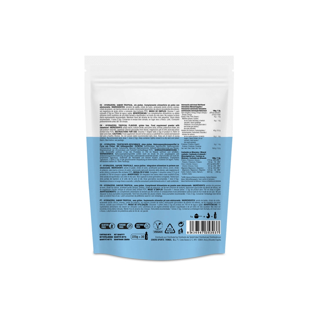 226ERS HYDRAZERO - Hypotonic Drink - 225g - Tropical