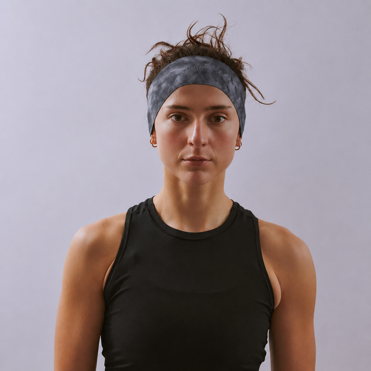 Team Vaga Tie Dye Lightweight Headband - Black / Charcoal