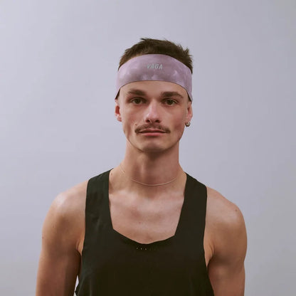 Team Vaga Tie Dye Lightweight Headband - Purple / Pink / Off White